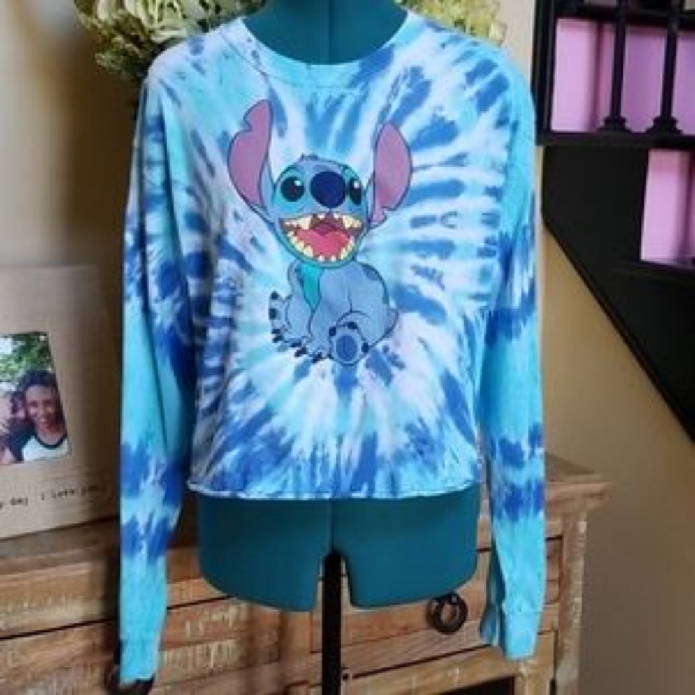 Disney Crop Top Tie Dye Graphic Tee